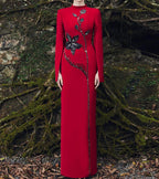 Luxury Black Satin A-Line Evening Gown with Beaded Sweetheart Neckline