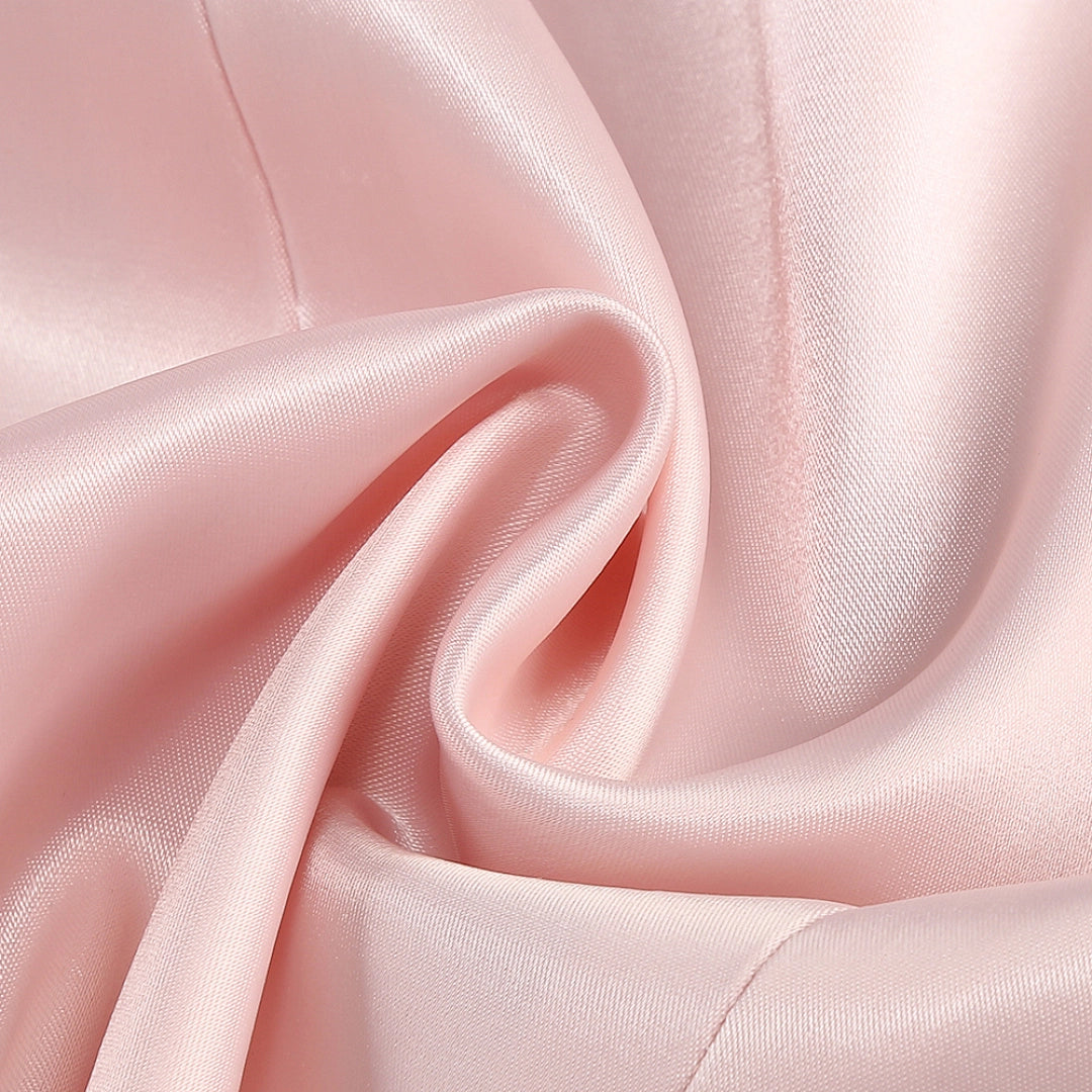 Navy Blue Satin Mermaid Evening Gown with Sweetheart Neckline & Crystal Embellishments