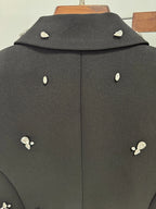 Luxury Black Satin Mermaid Evening Gown with Beaded Sweetheart Neckline