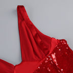 Royal Blue Satin A-Line Evening Gown with Beaded Detailing