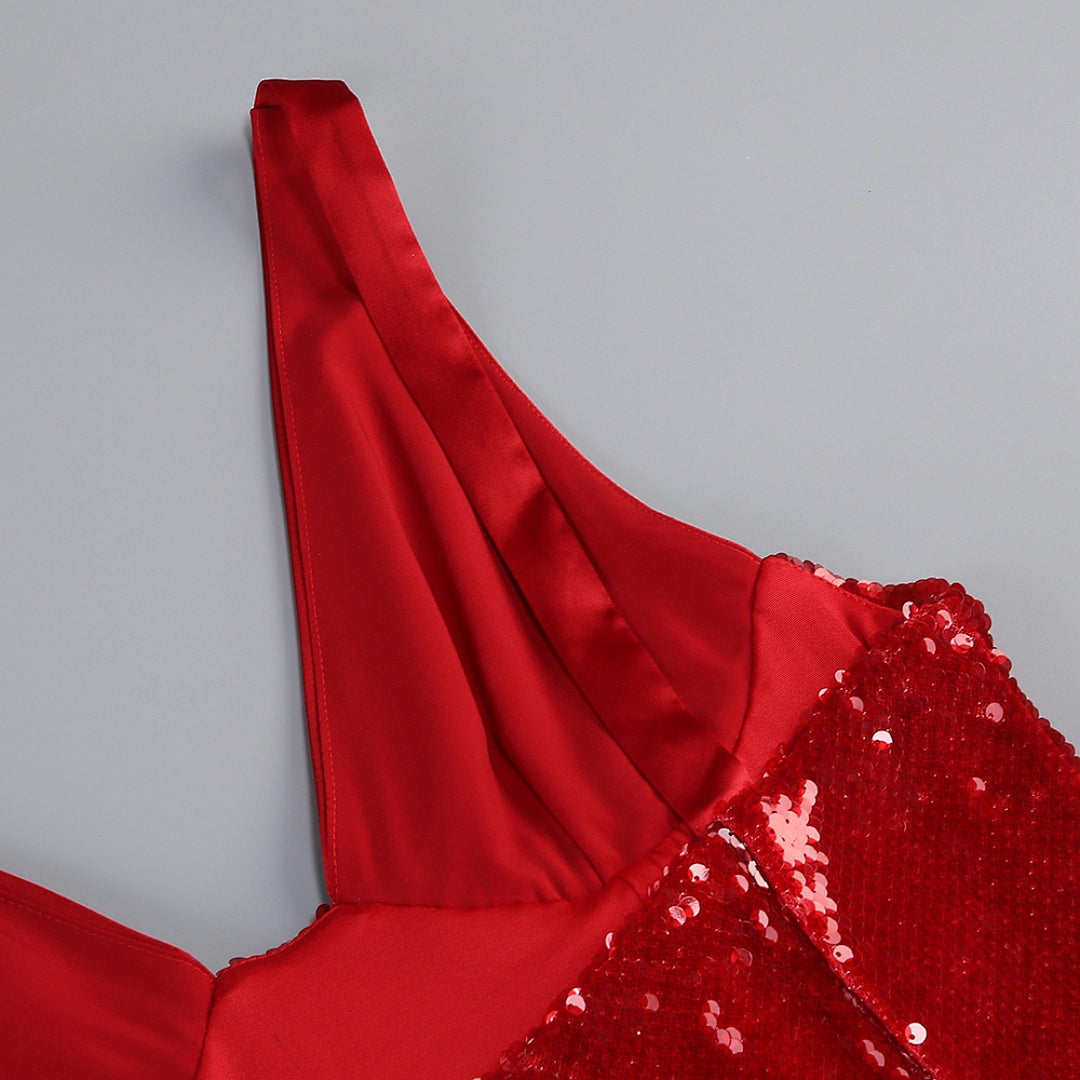 Royal Blue Satin A-Line Evening Gown with Beaded Detailing