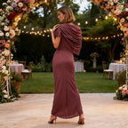 Ivory Satin A-line Evening Gown with Beaded Sweetheart Neckline