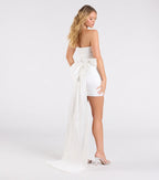 Lucy Taffeta Bow Mini Party Dress