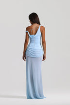 SS 2026 One-Shoulder Ruched Maxi Gown