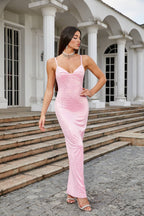 Blush Sequin Cami Midi Gown