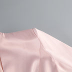 Navy Blue Satin Mermaid Evening Gown with Sweetheart Neckline & Crystal Embellishments