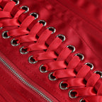 Black Satin Sequin A-Line Evening Gown with V-Neck & Open Back