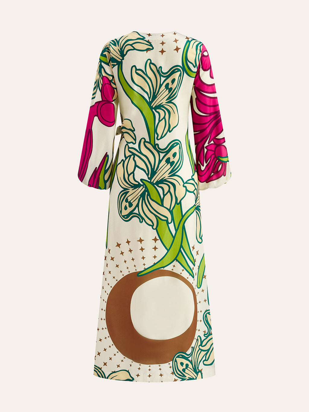Floral Wrap Dress With Tie Waist