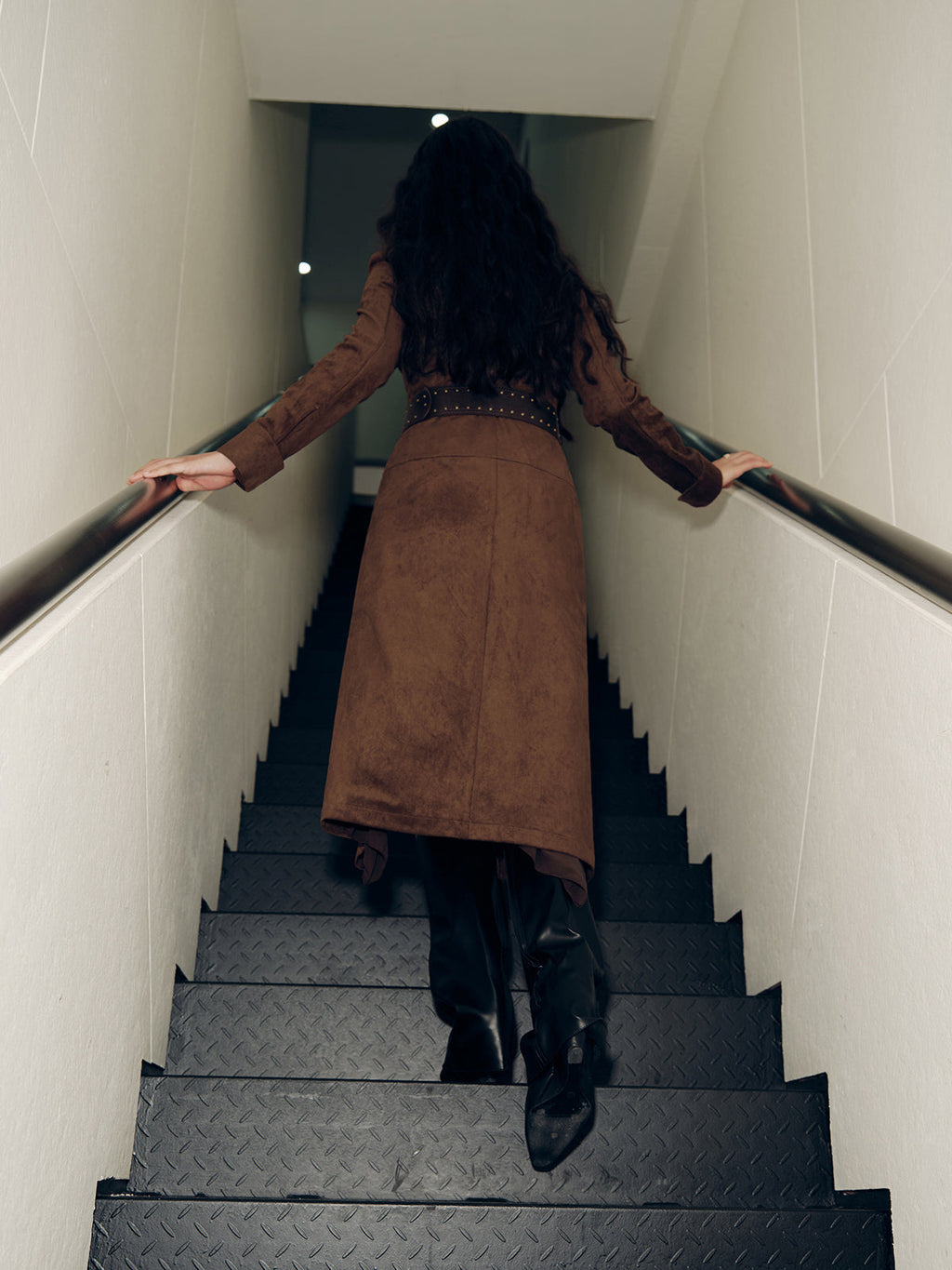 Suede Effect Shirt Dress without Belt