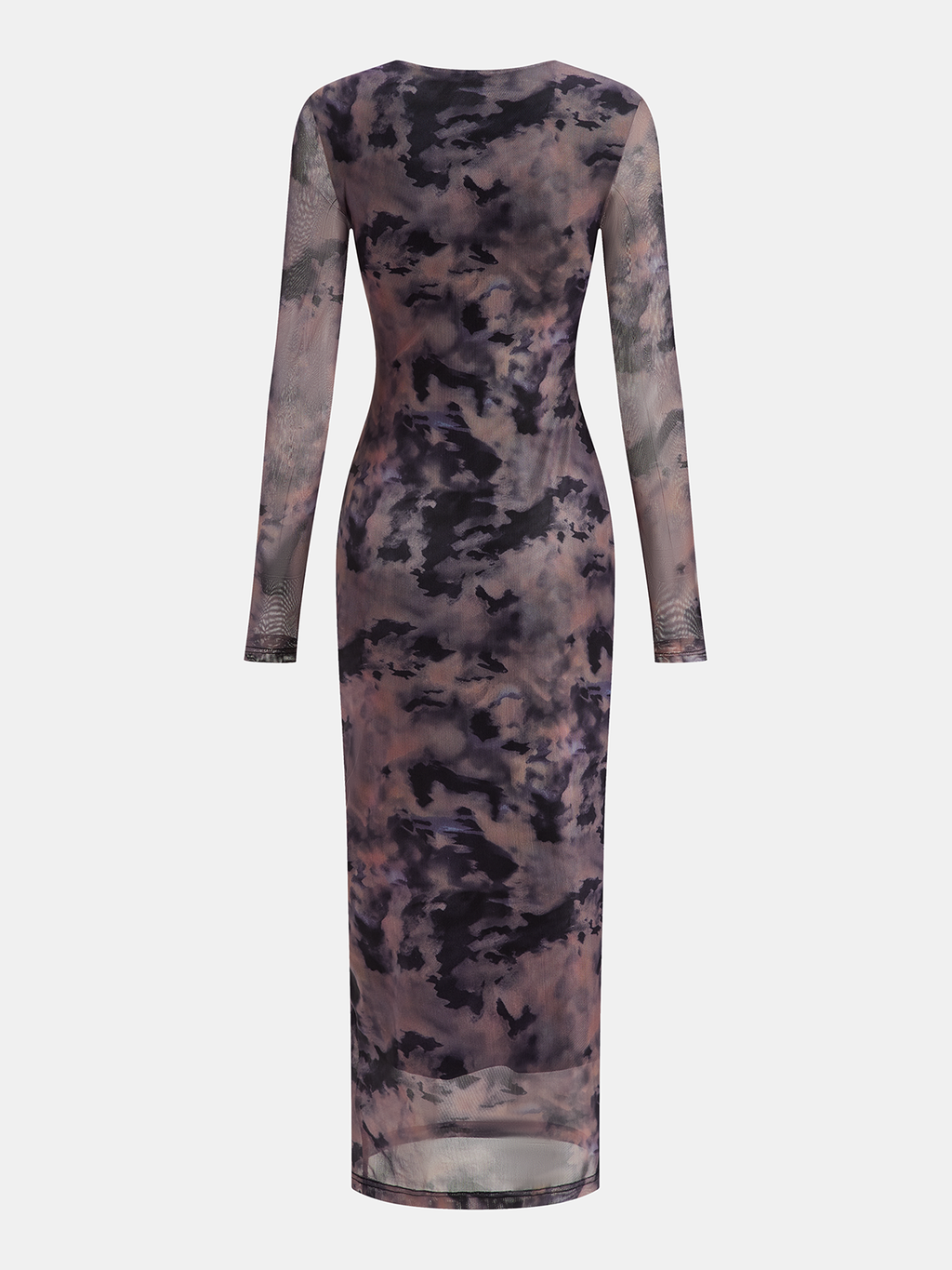 Tie-Dye Sheer Maxi Dress