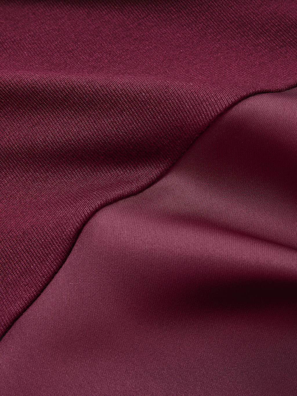 Satin Panel Long-Sleeve Fitted Mini Dress