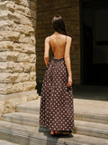 Cotton Backless Polka Dot Dress