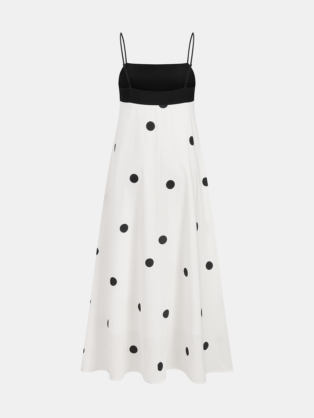 Polka Dot Color-Block Cami Dress
