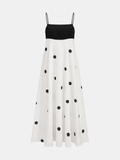 Polka Dot Color-Block Cami Dress