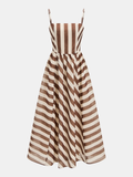 Striped Organza Cami Maxi Dress