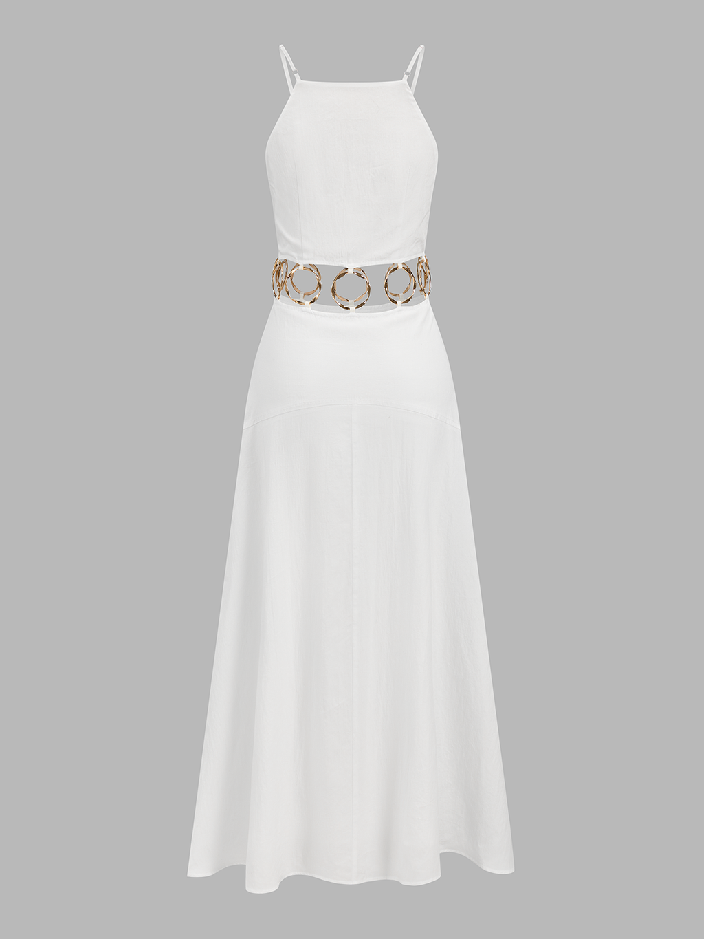 Ring Detail Cut-Out Cami Maxi Dress