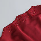 Black Mermaid Evening Gown with Crystal Embellishments