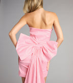 Lucy Taffeta Bow Mini Party Dress