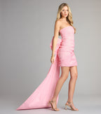 Lucy Taffeta Bow Mini Party Dress