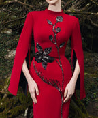 Luxury Black Satin A-Line Evening Gown with Beaded Sweetheart Neckline