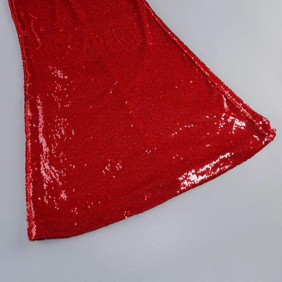 Royal Blue Satin A-Line Evening Gown with Beaded Detailing