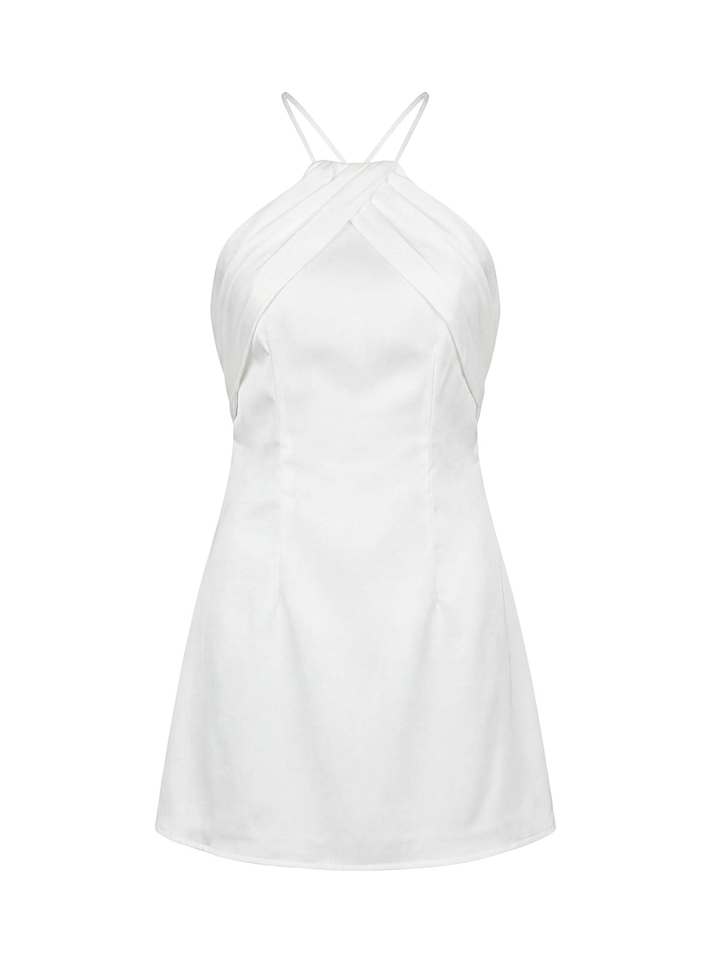 Amberlee Ruched Mini Dress White