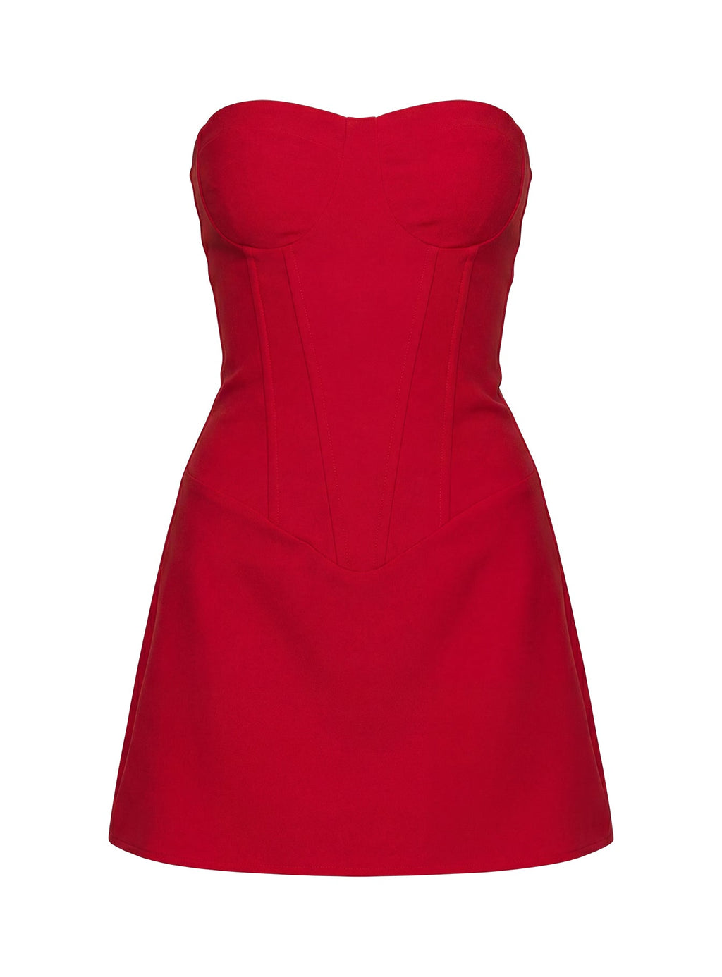 Kameila Strapless Mini Dress Red